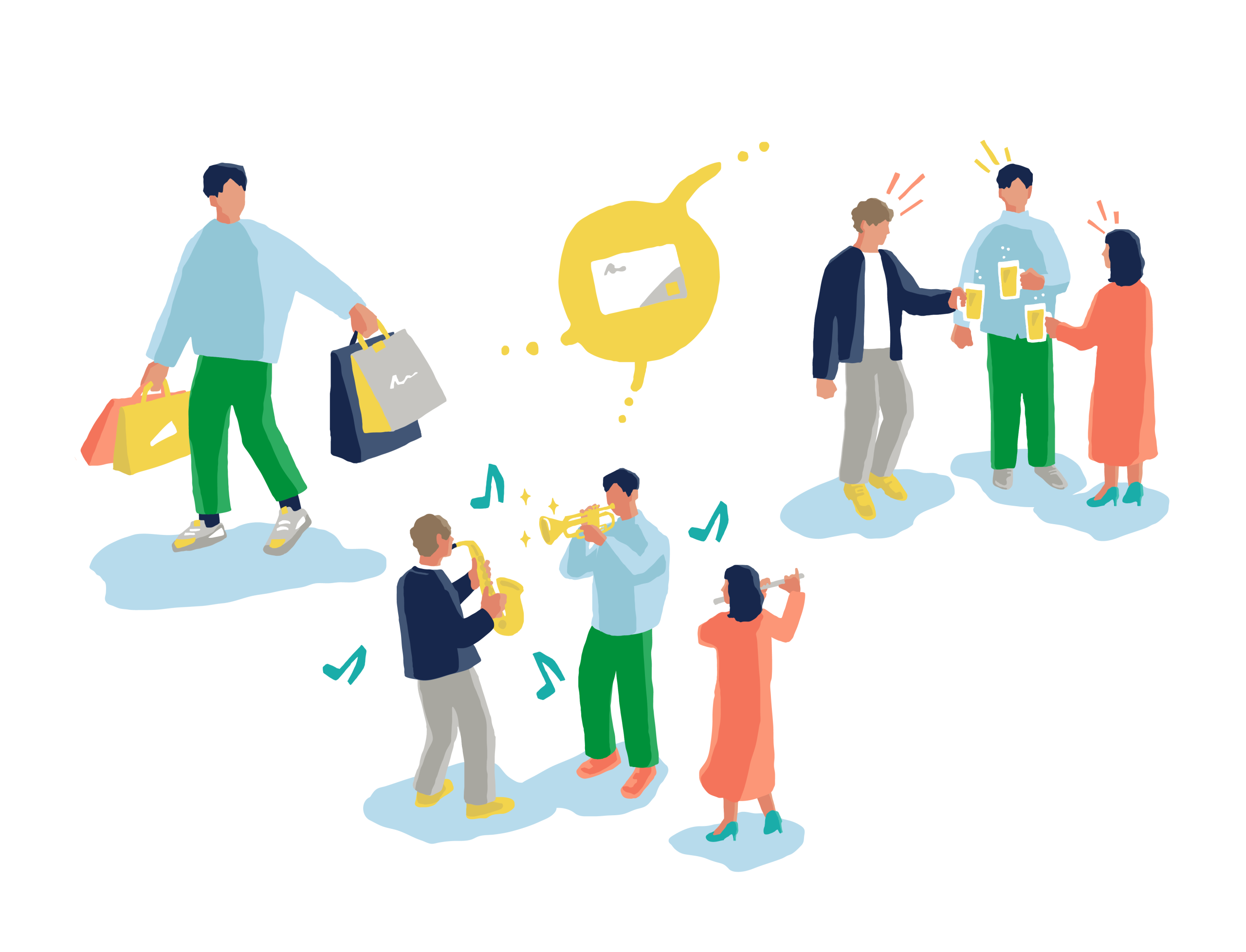 クレジットカード使用のイメージイラスト