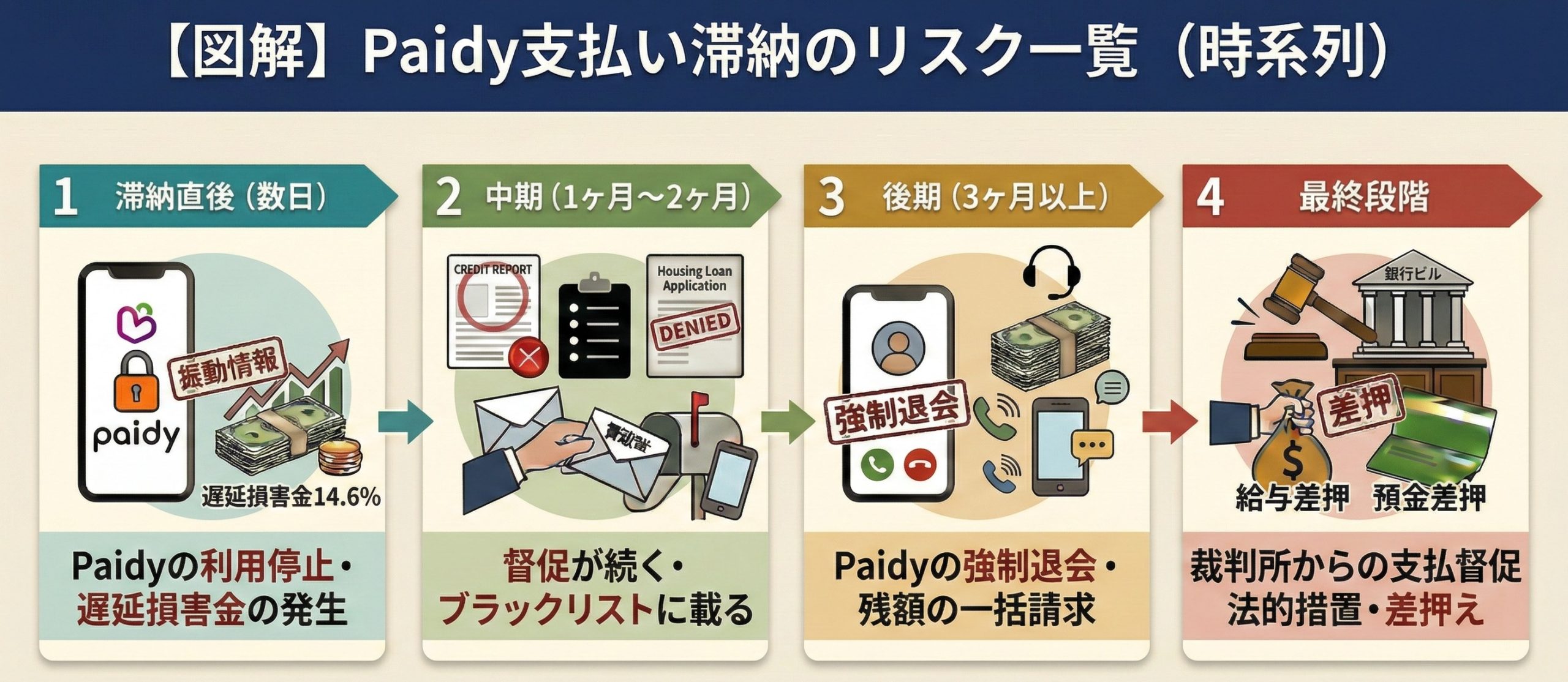 Paidy滞納によるリスク