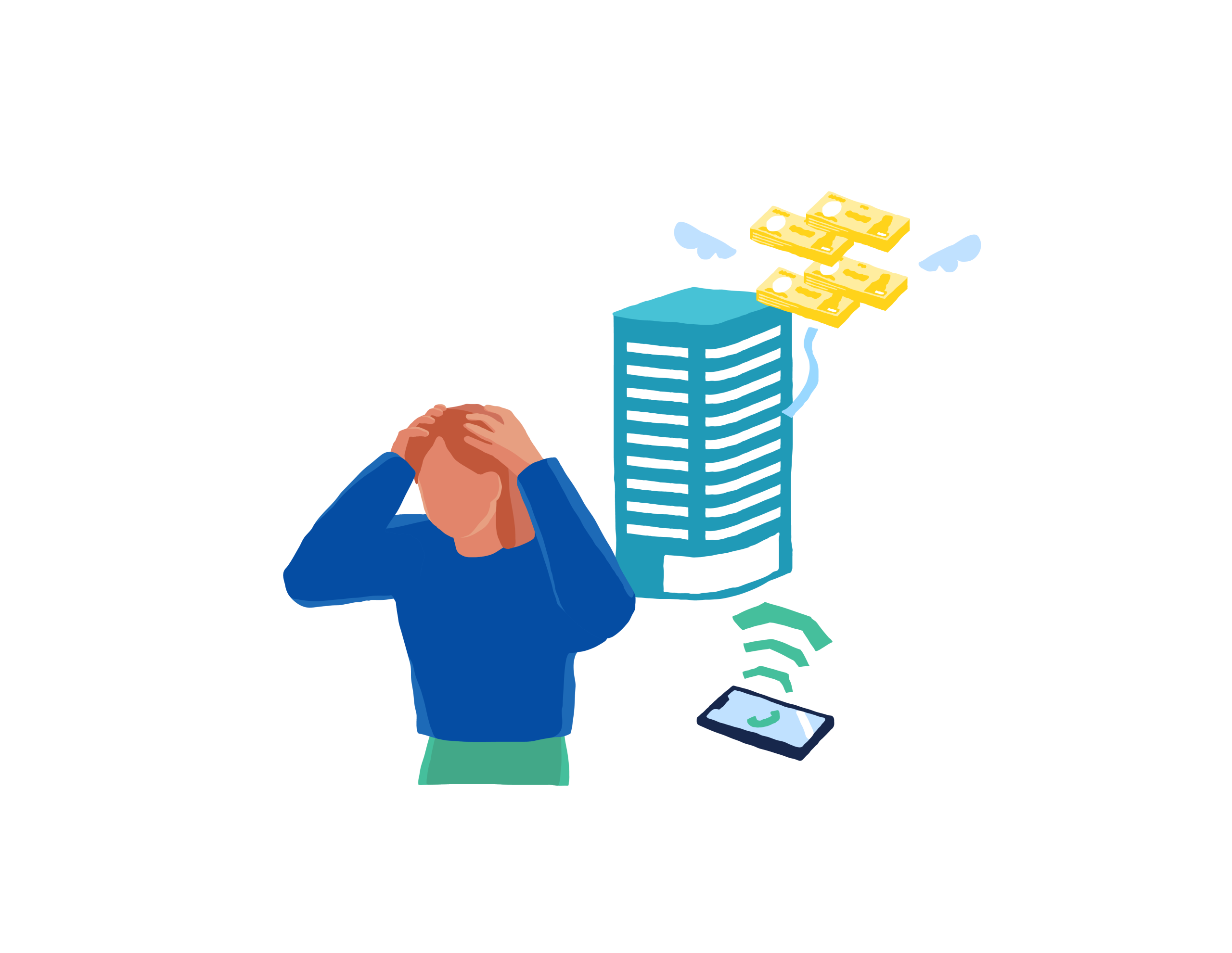 支払いに困る人の画像