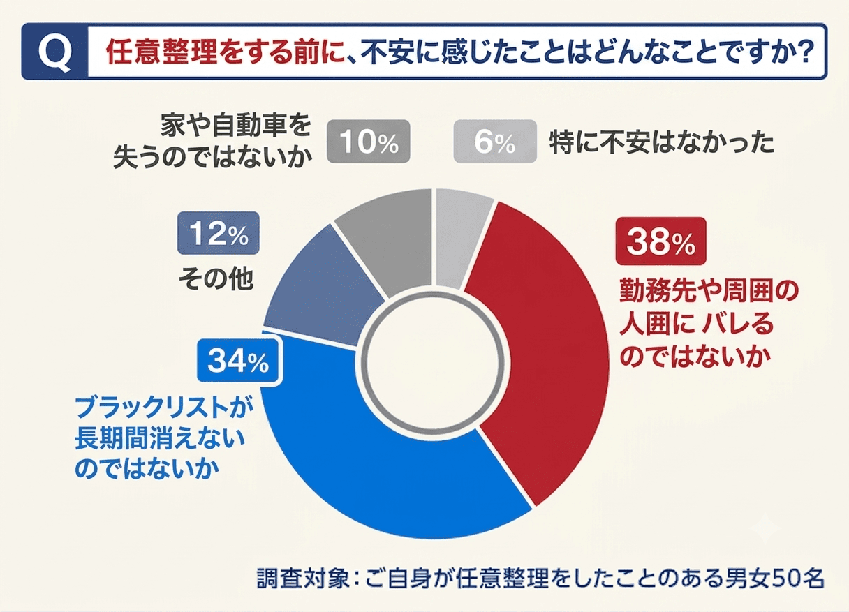任意整理をする前に、不安に感じたことはどんなことですか?